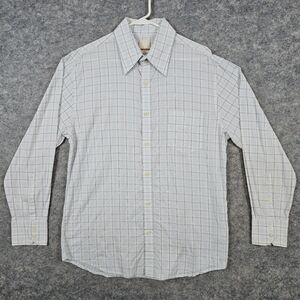 Unionbay Union Bay Men's Windowpane Size M 100% Cotton Long‎ Sleeve Shirt SPOTS